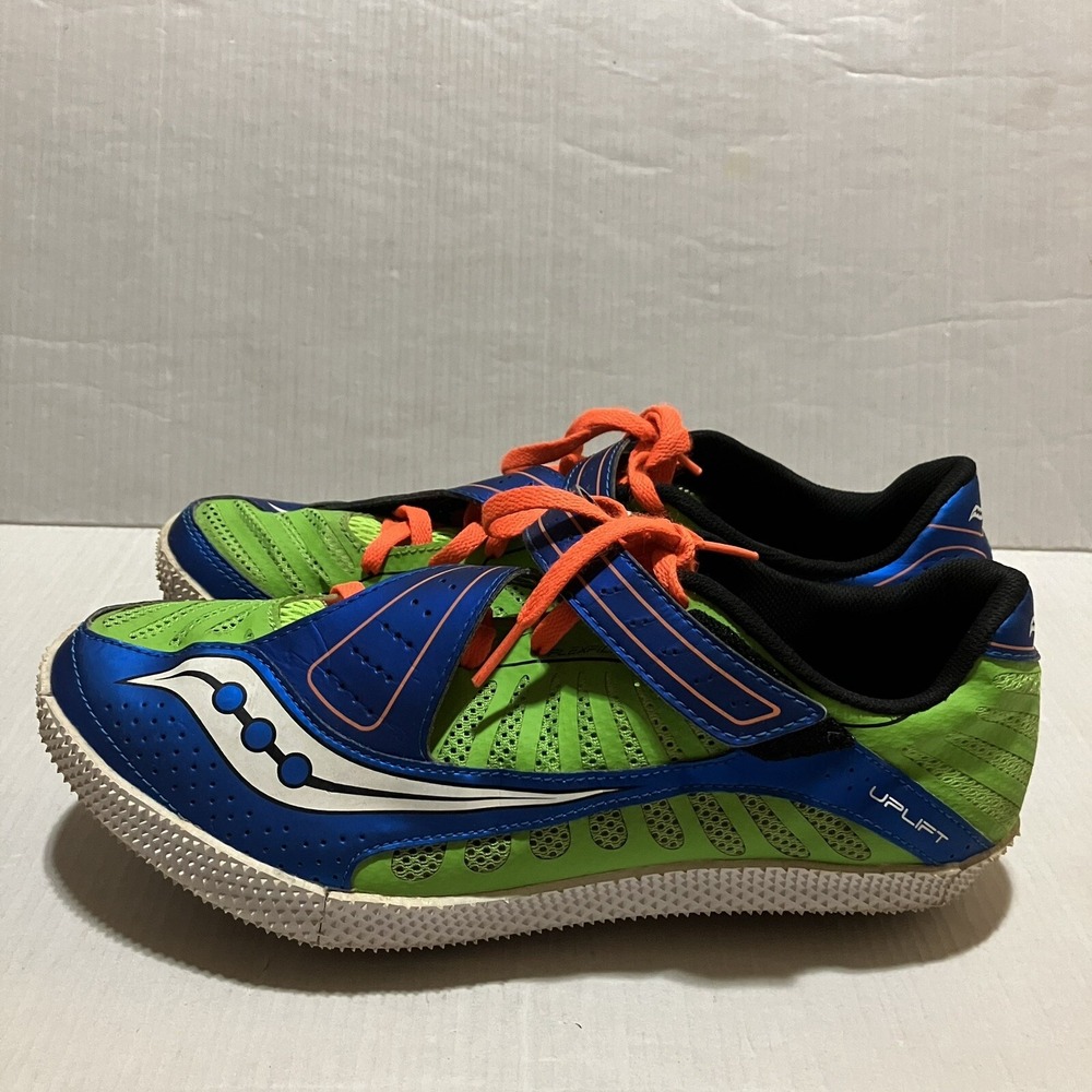 Saucony Uplift HJ Flexfilm Track‎ Shoes Unisex Slime/Blue/Orange Size 10 20191-1